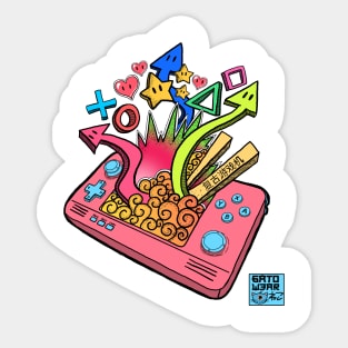 6AT0GAMING Tee Design (Cotton Candy variant) Sticker